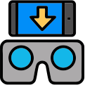 AR-based virtual try-on icon representing augmented reality shopping experience.