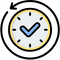 Always available icon showing twenty-four hour virtual showroom access for customers across different locations