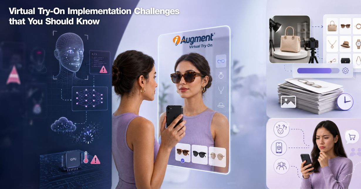 Virtual try-on implementation challenges in AI retail with product digitization and user experience.