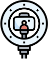 Camera icon symbolizing reduced reliance on traditional photography and production resources.